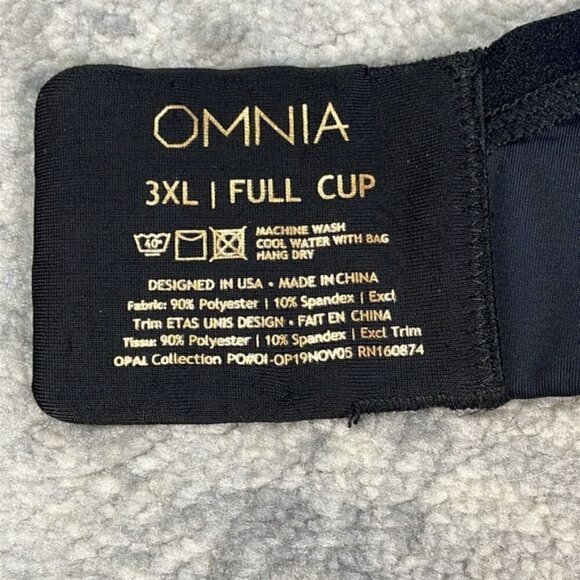 New Omnia Paratus OPAL Crossover Wireless Bra Top Ribbed Velour Sz 3XL Full Cup - Picture 10 of 11